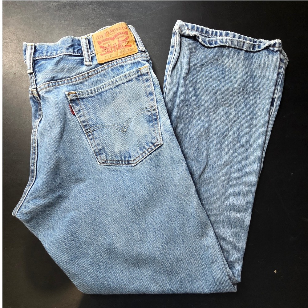 Levi's 517 Bootcut Jeans Mens 32x30.5 Light Wash Good Denim 90s Workwear